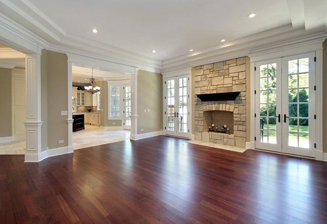 lustrous maple hardwood floors in kitchen